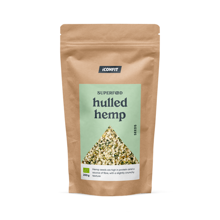 ICONFIT Luomu kuoritut hampunsiemenet (200 g)